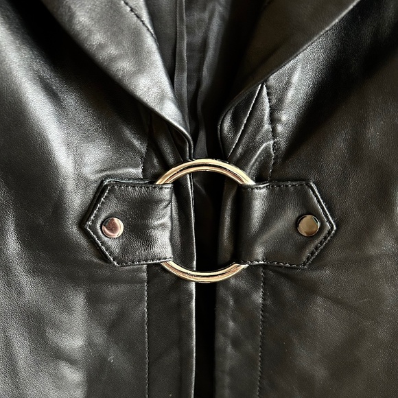 Diane von Furstenberg Black Leather Jacket – Size 6 – 100% Real Leather - Picture 3 of 9